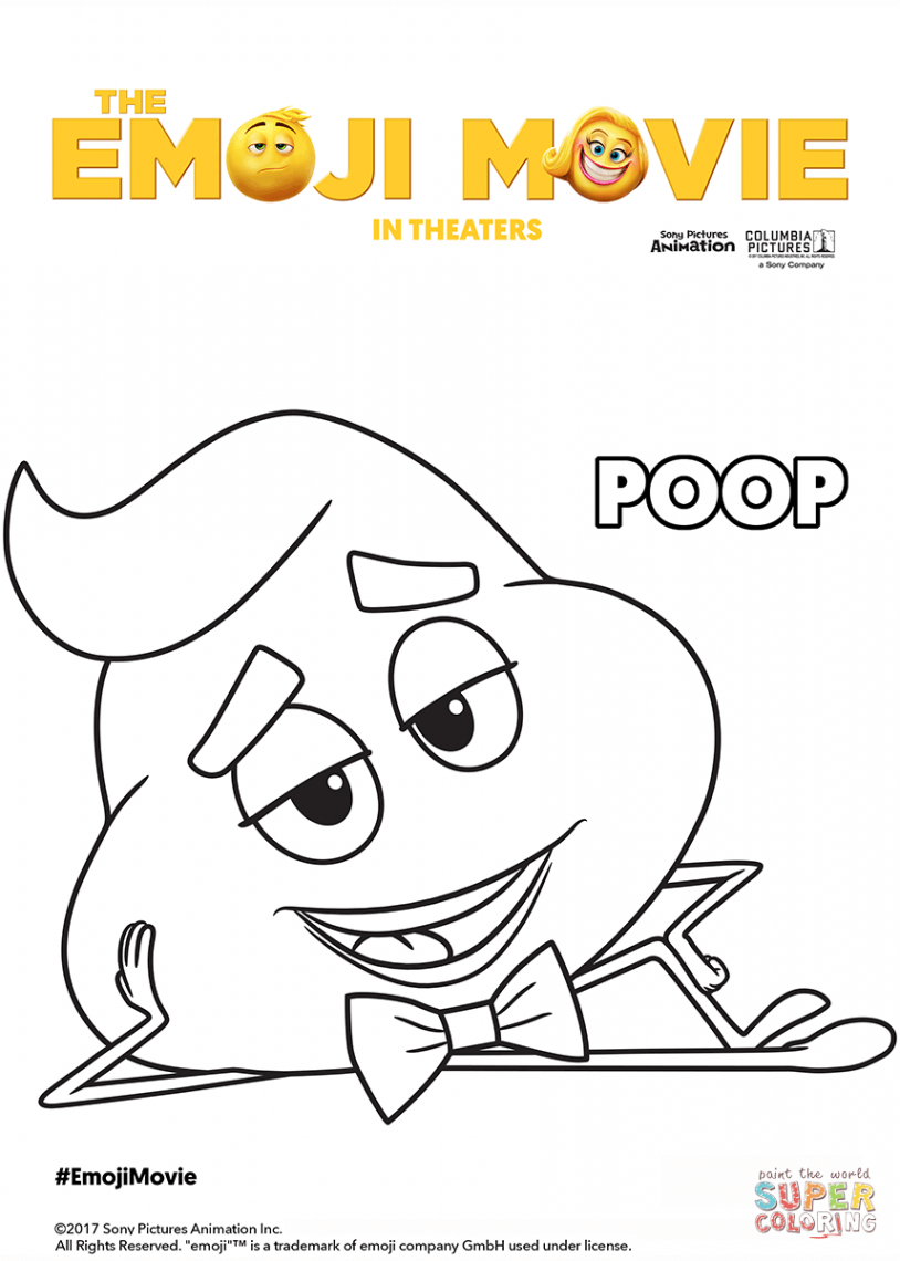 Poop coloring page  Free Printable Coloring Pages