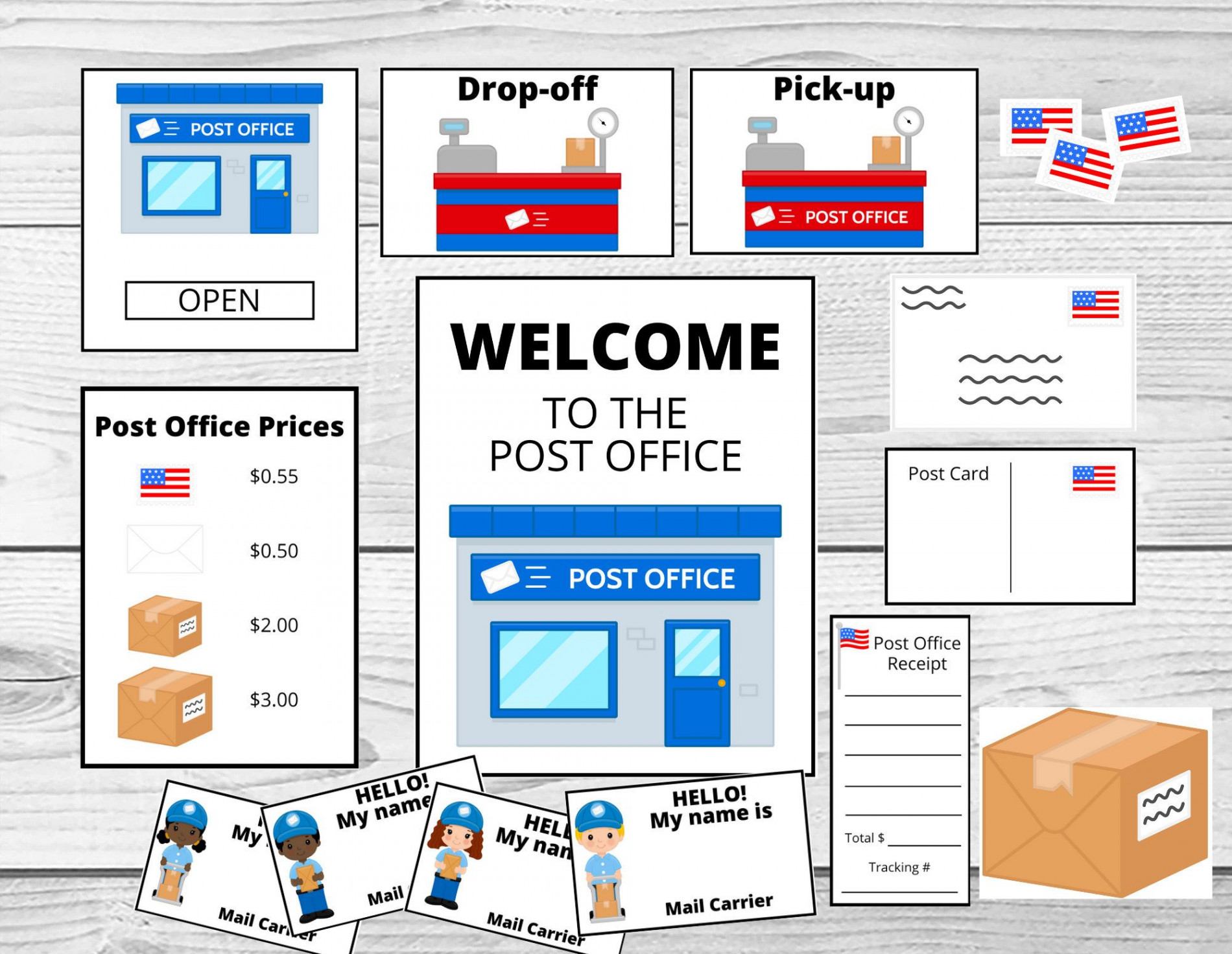 Post Office Pretend Play Dramatic Play Printable Mail - Etsy