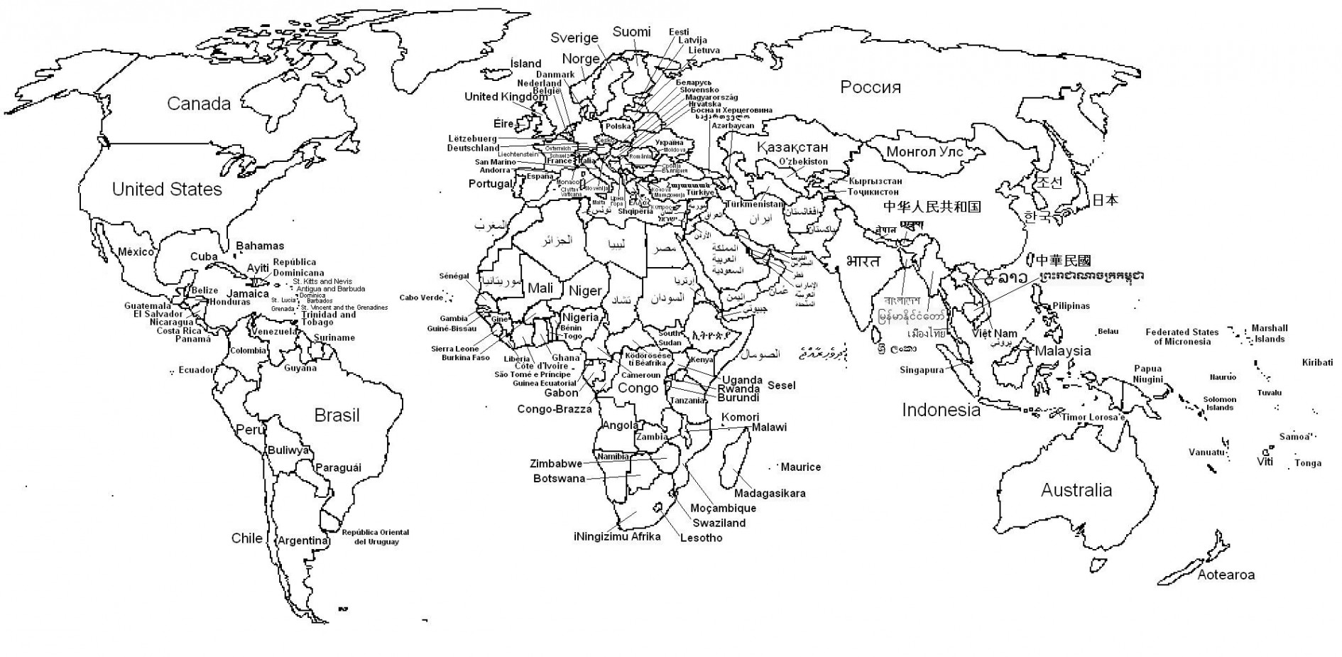 + Pretty Image of World Map Coloring Page - davemelillo