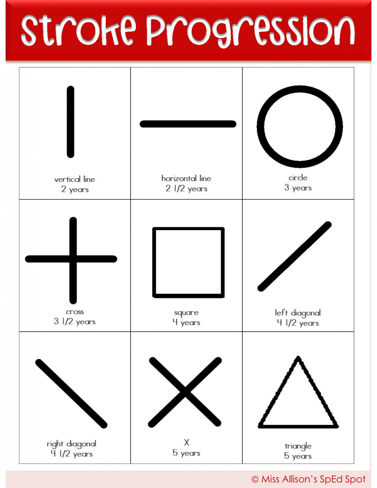 Prewriting Strokes Practice Worksheets