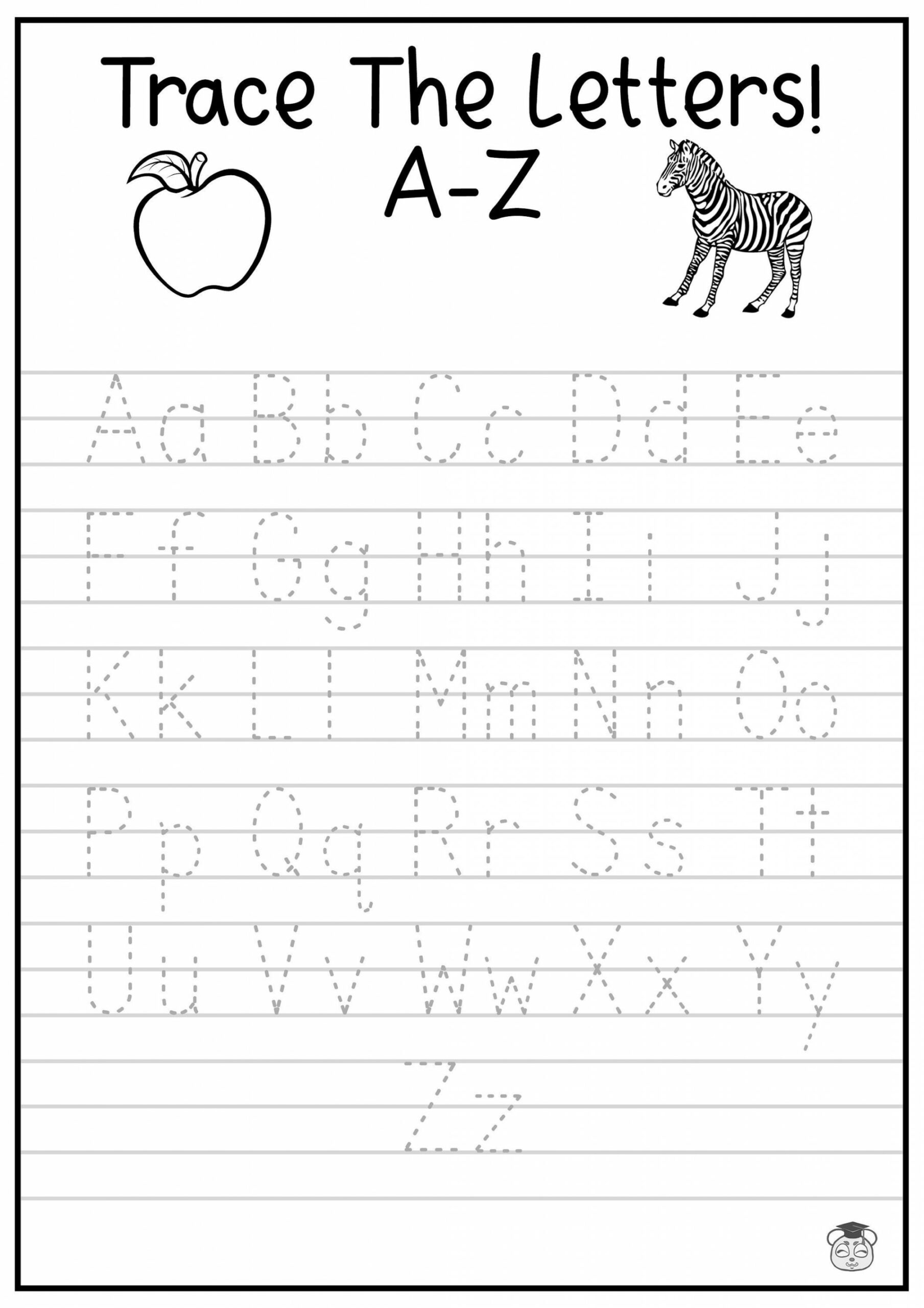 Printable A-Z Letter Tracing Worksheet Capital and Lowercase - Etsy UK