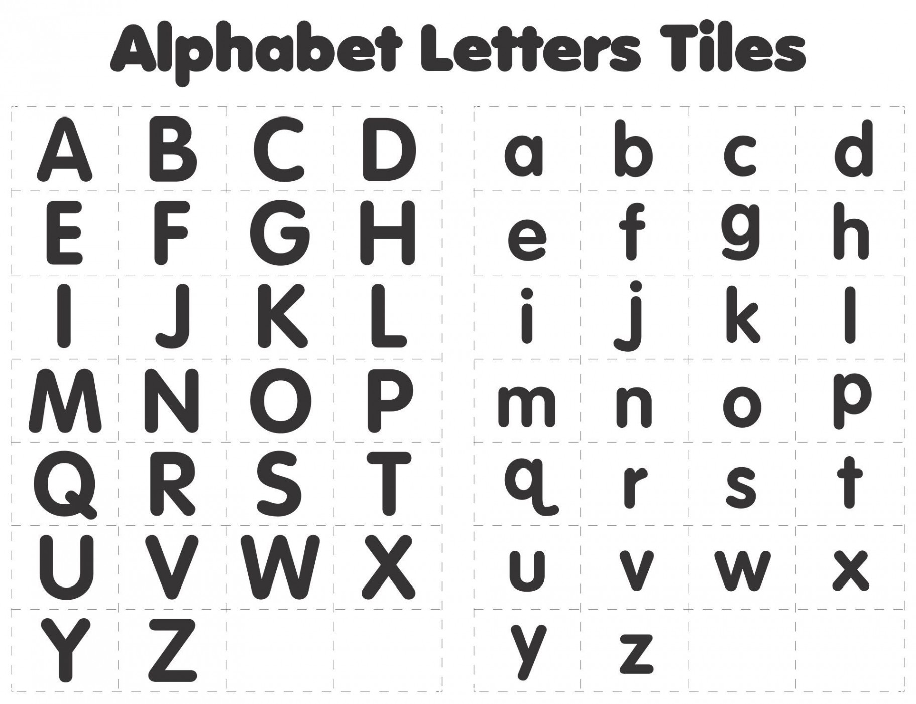 Printable Alphabet Letters Tiles  Free printable alphabet letters