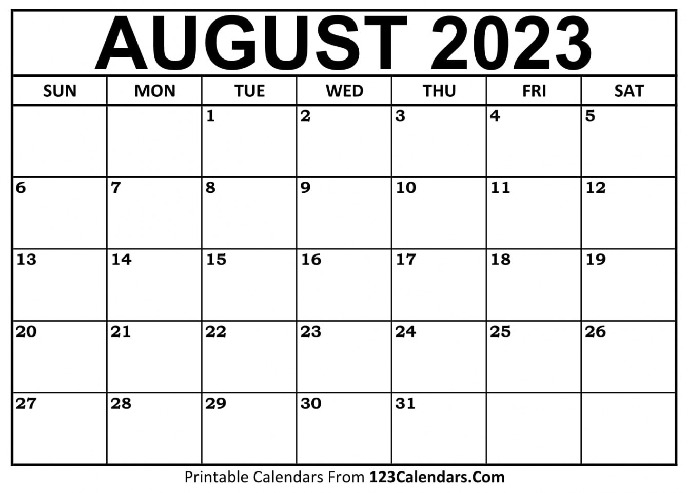 Printable August  Calendar Templates - Calendars