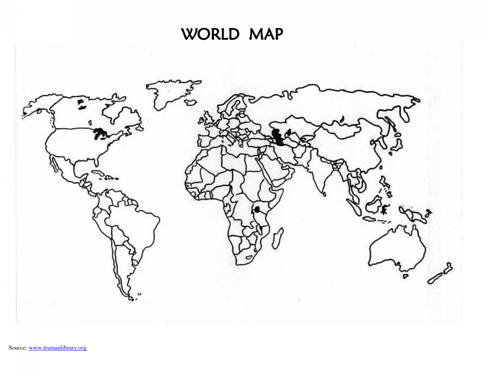 Printable+Blank+World+Map+Countries  World map coloring page