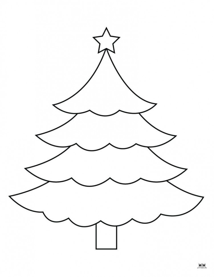 Printable Christmas Tree Template-Page   Christmas tree coloring