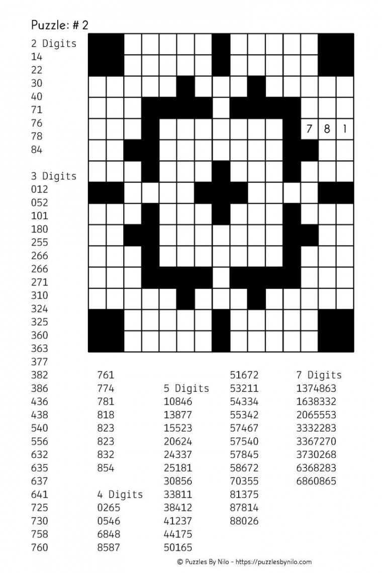 Printable Fill In Puzzle Have Fun with This Free Puzzle  Fill in