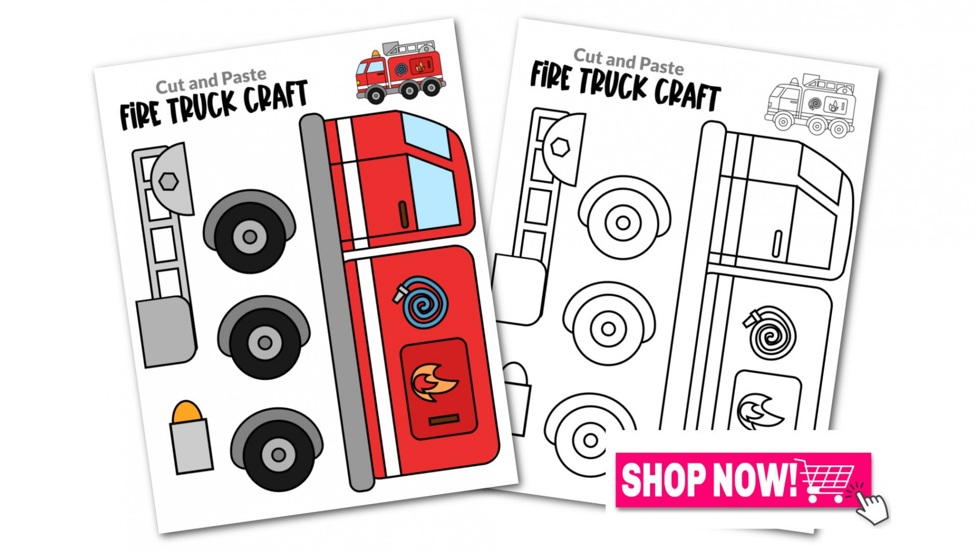 Printable Fire Truck Craft Template – Simple Mom Project