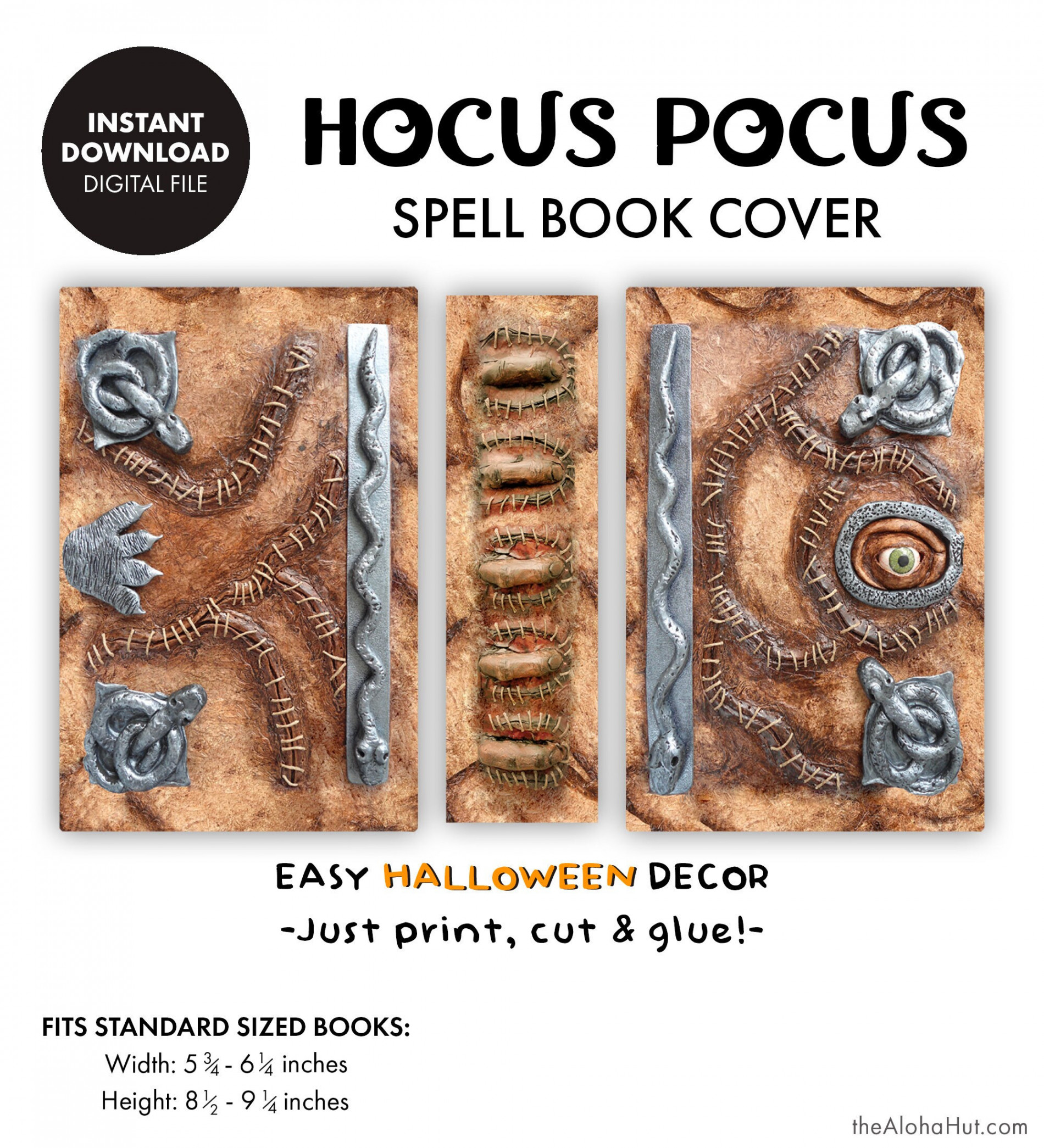 Printable HOCUS POCUS Spell Book Cover Halloween Decorations - Etsy