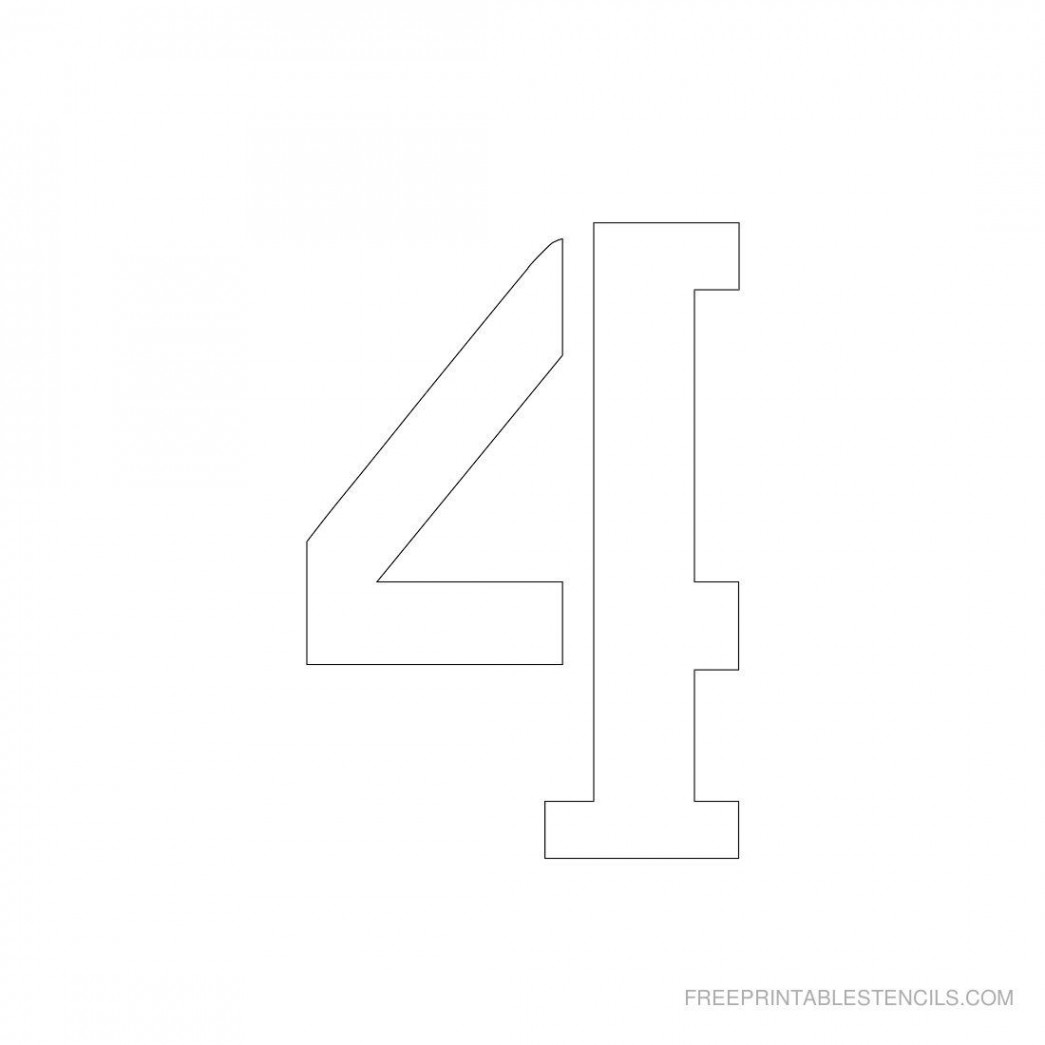 Printable  inch Number Stencil   Number stencils, Stencils