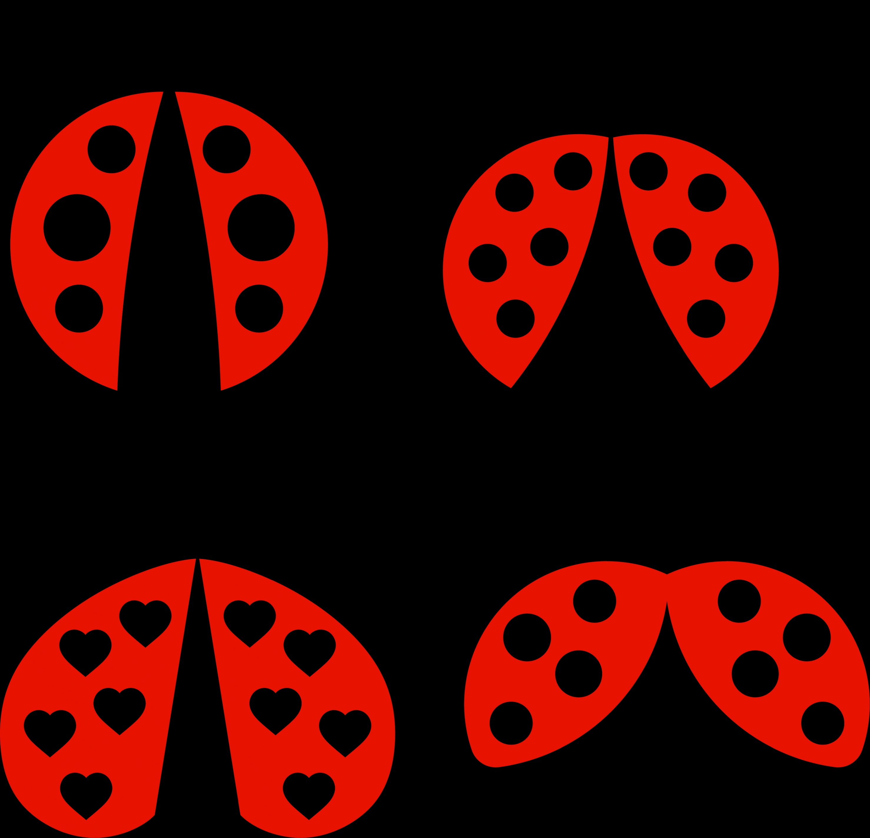 Printable Ladybug Clipart Vectors Free SVG Files -