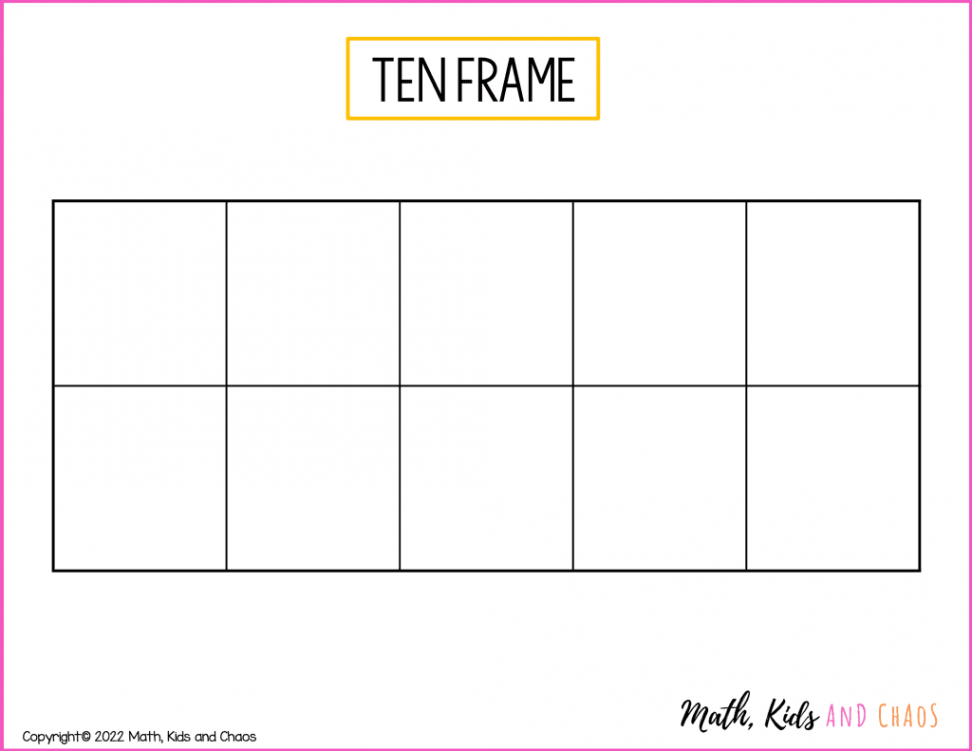 Printable ten frames - Math, Kids and Chaos