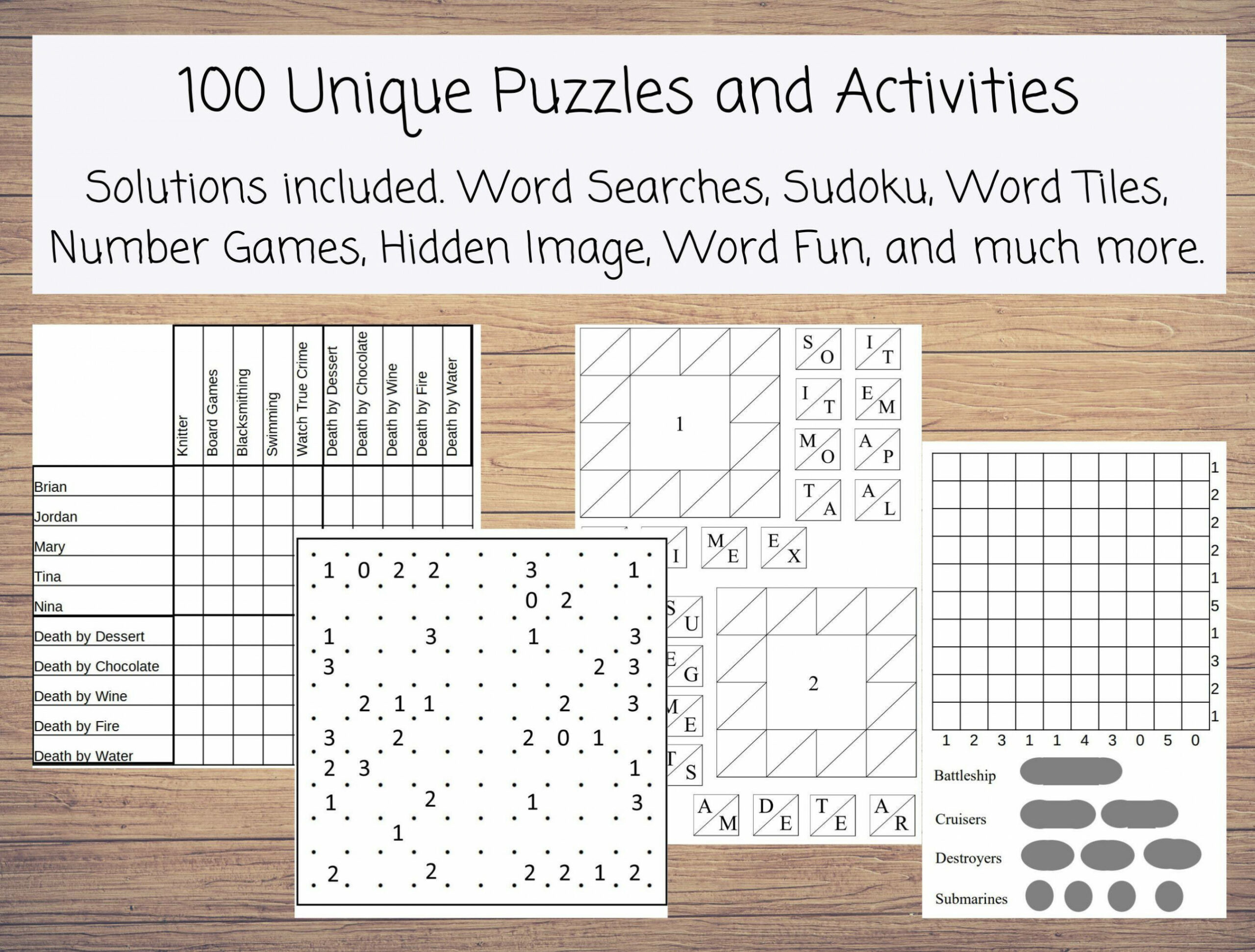 Products :: Printable Mind bending variety puzzles with