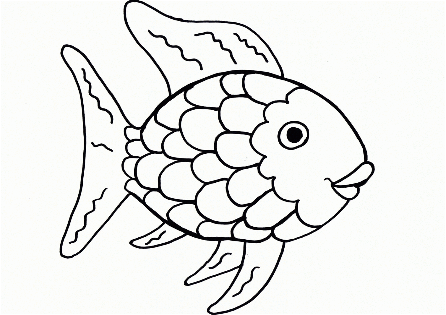 Rainbow Fish Coloring Pages  haeadvrlistscom  Pez para colorear