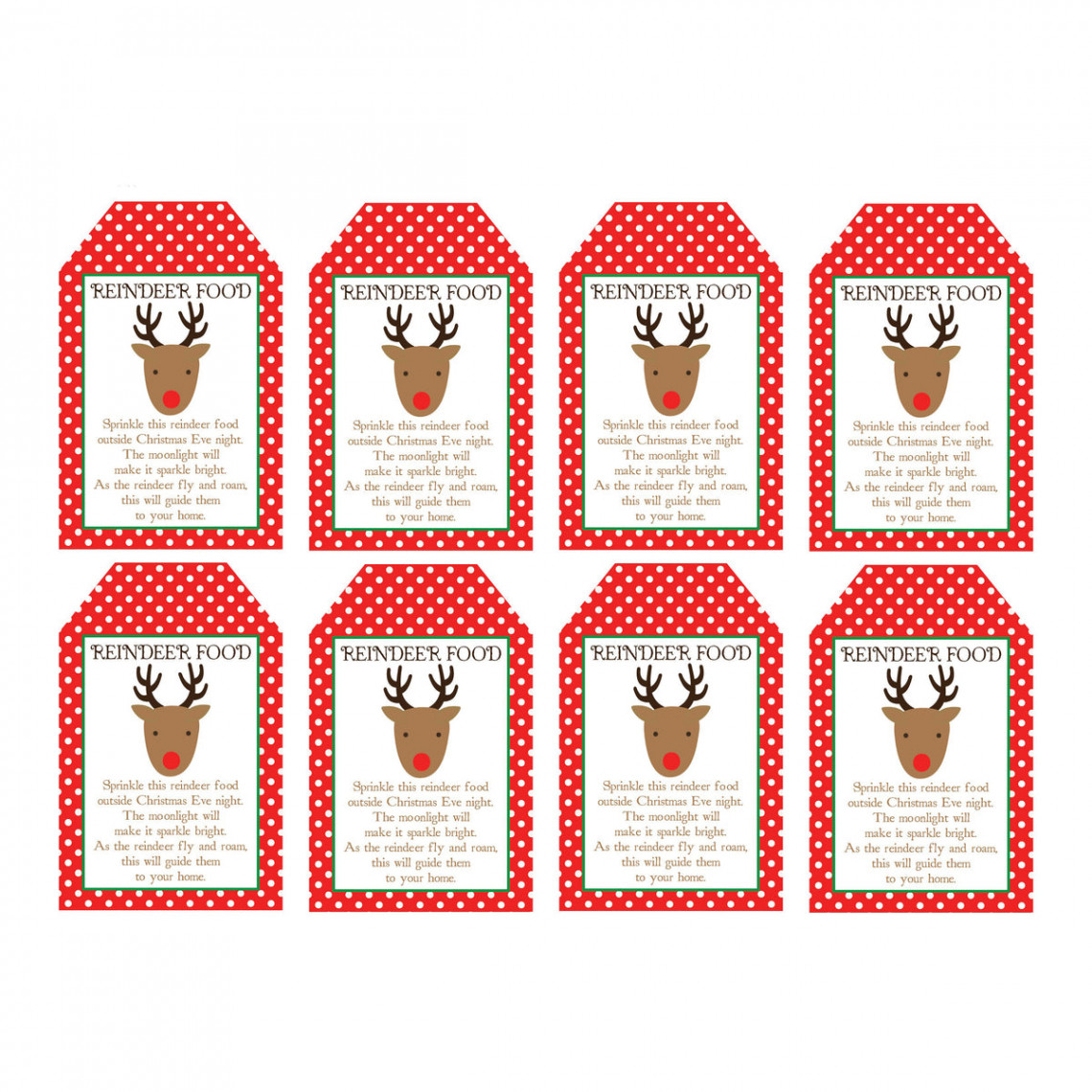 Reindeer Food Free Printable Tags  The Party Darling