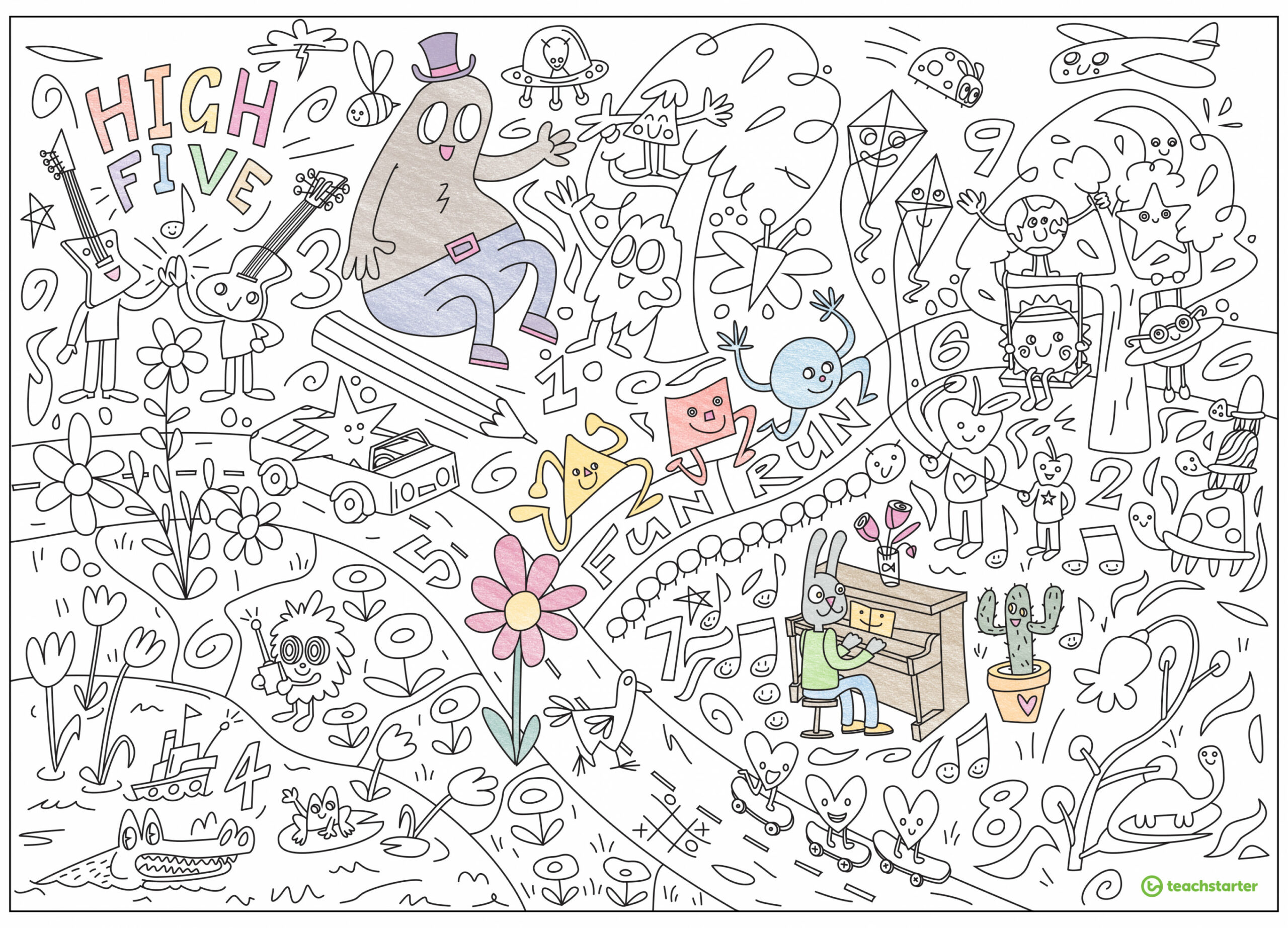 Resource Alert! NEW Giant Printable Colouring Sheet  Teach Starter