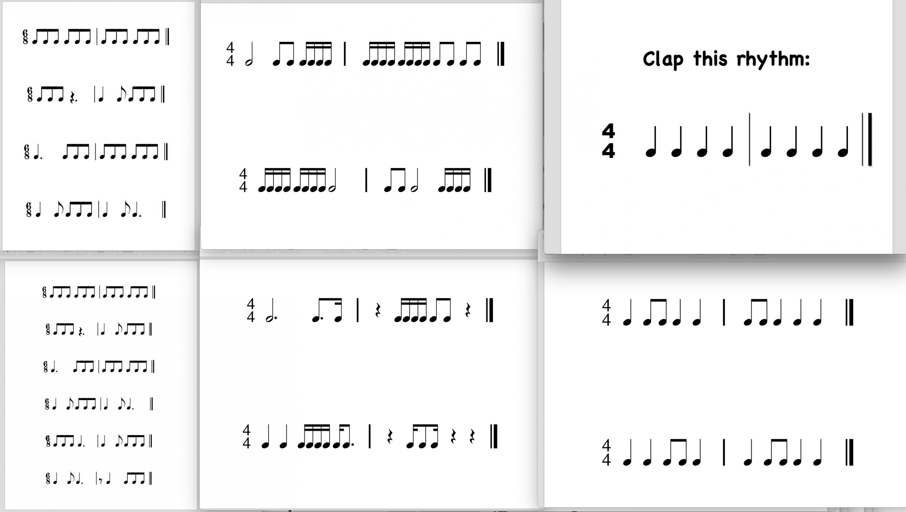 Rhythm Sheets - Piano Stars PDF