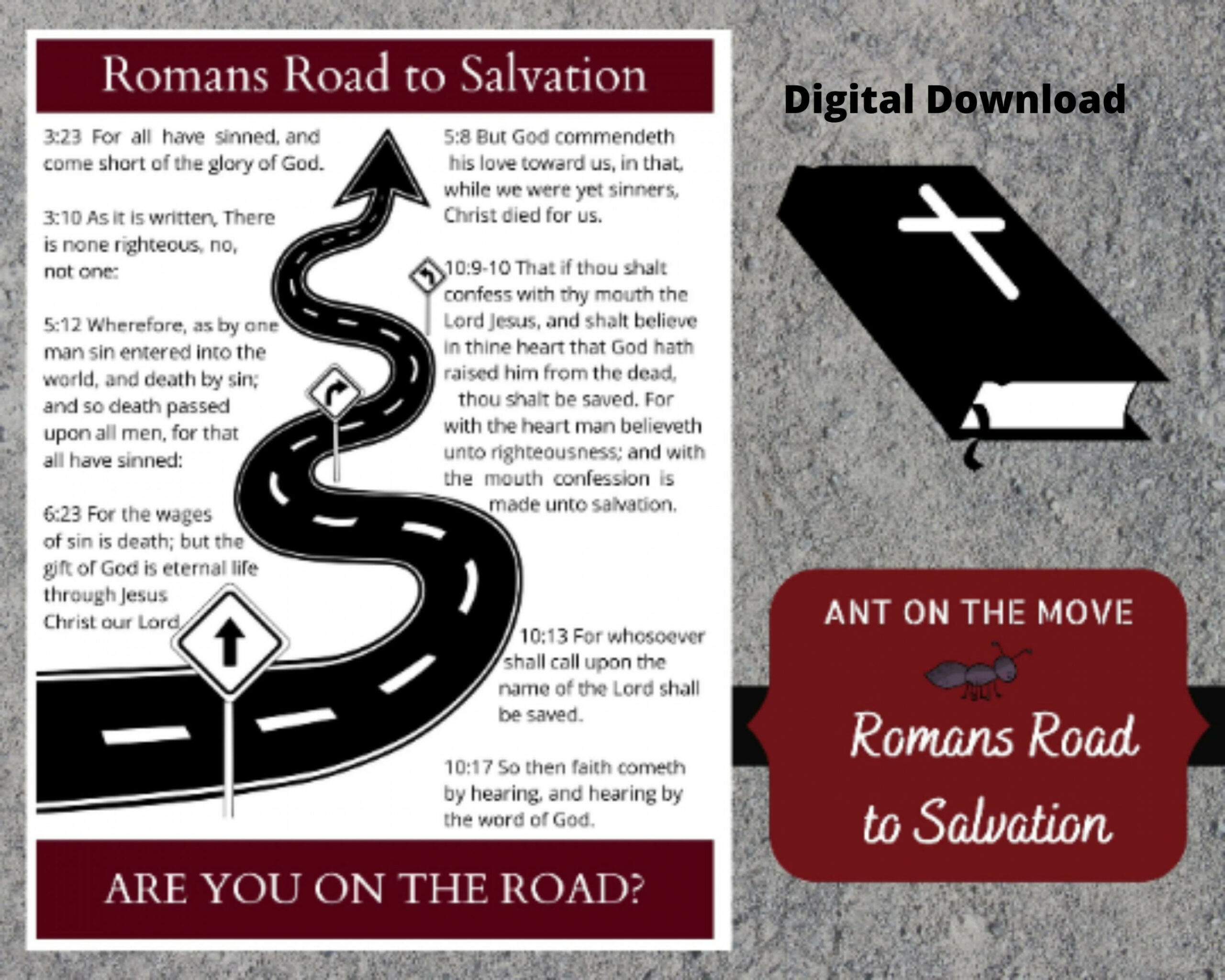 Romans Road Printable Small Group Evangelism Sheet Way - Etsy