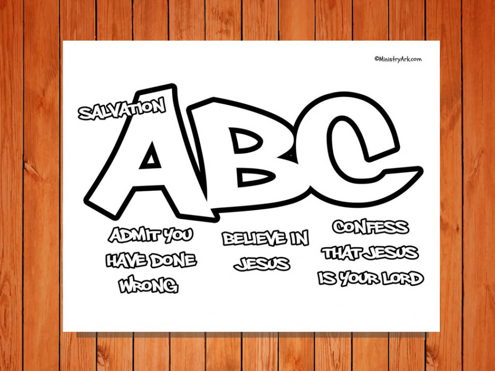 Salvation ABC Printable Coloring Page • MinistryArk