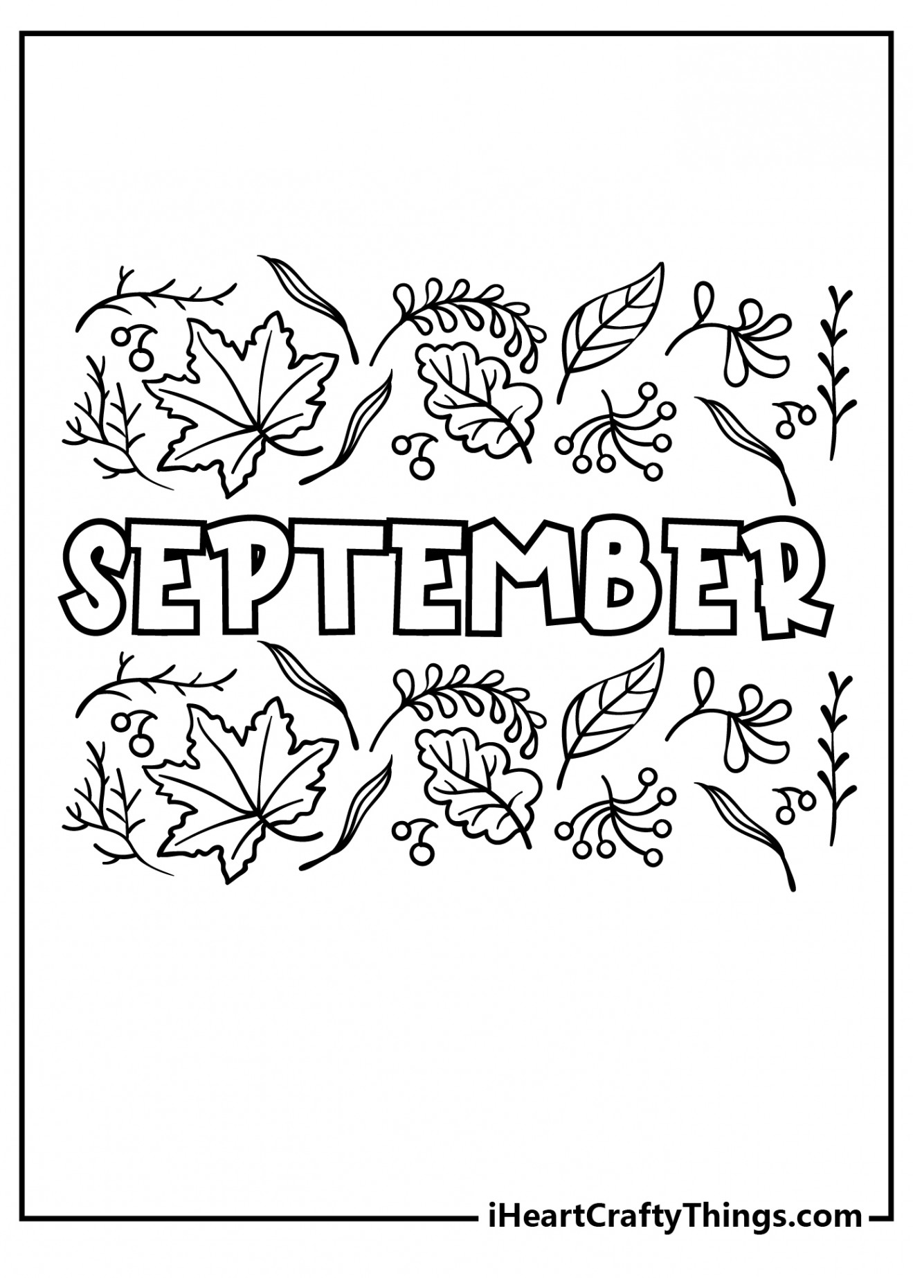 September Coloring Pages (% Free Printables)