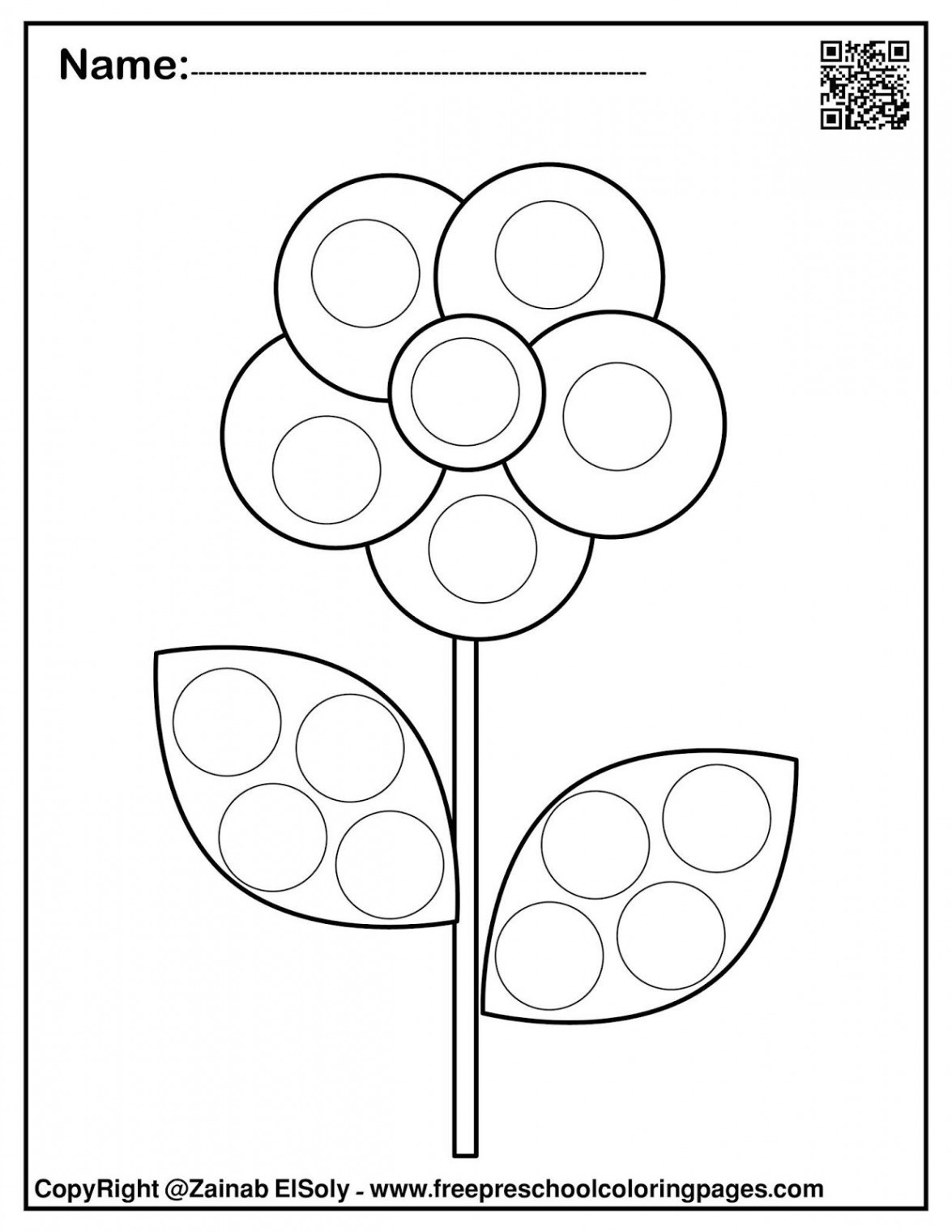 Set of Spring Dot Marker Free coloring pages  Free coloring pages