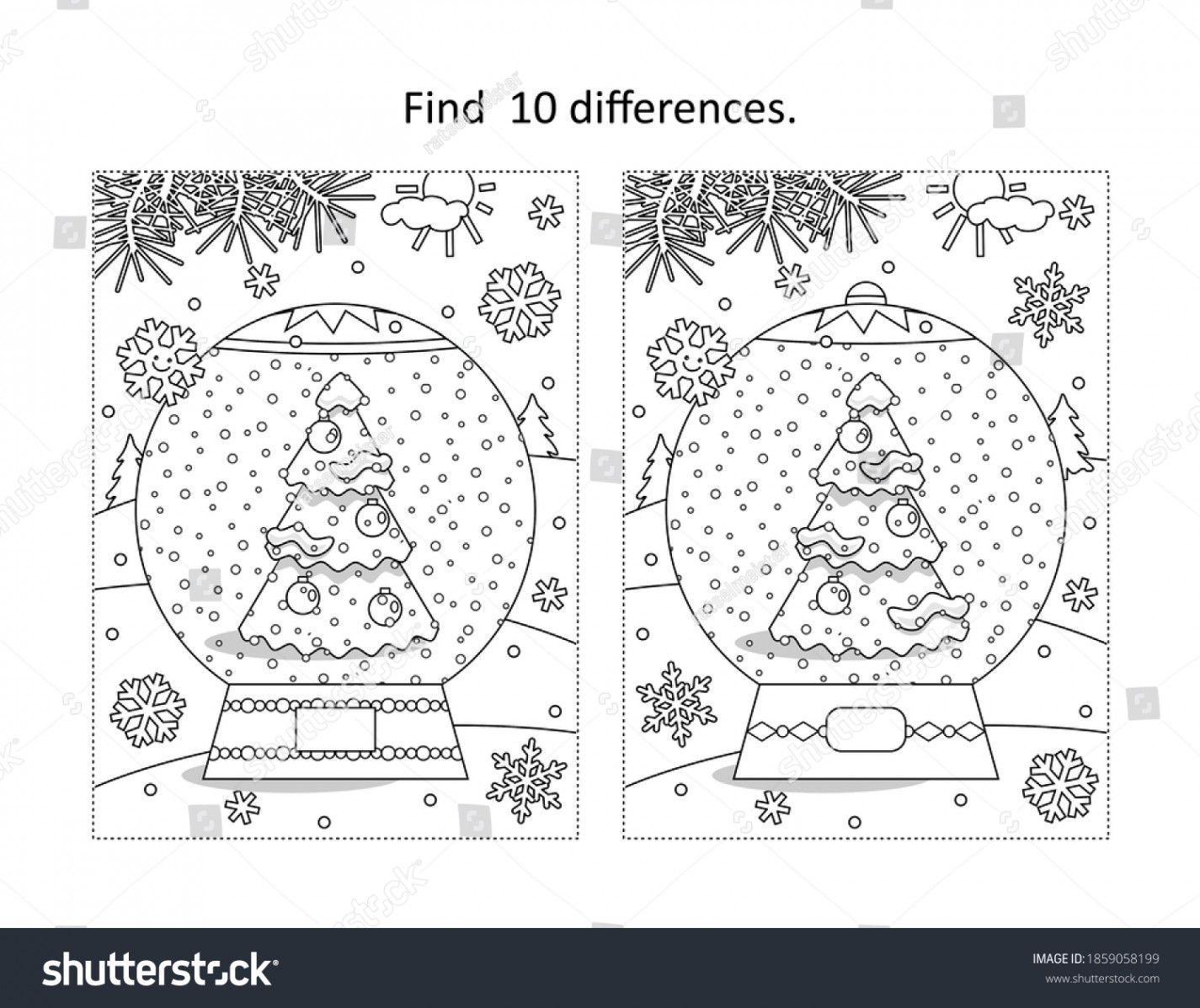 , Spot Difference Christmas Images, Stock Photos, D objects