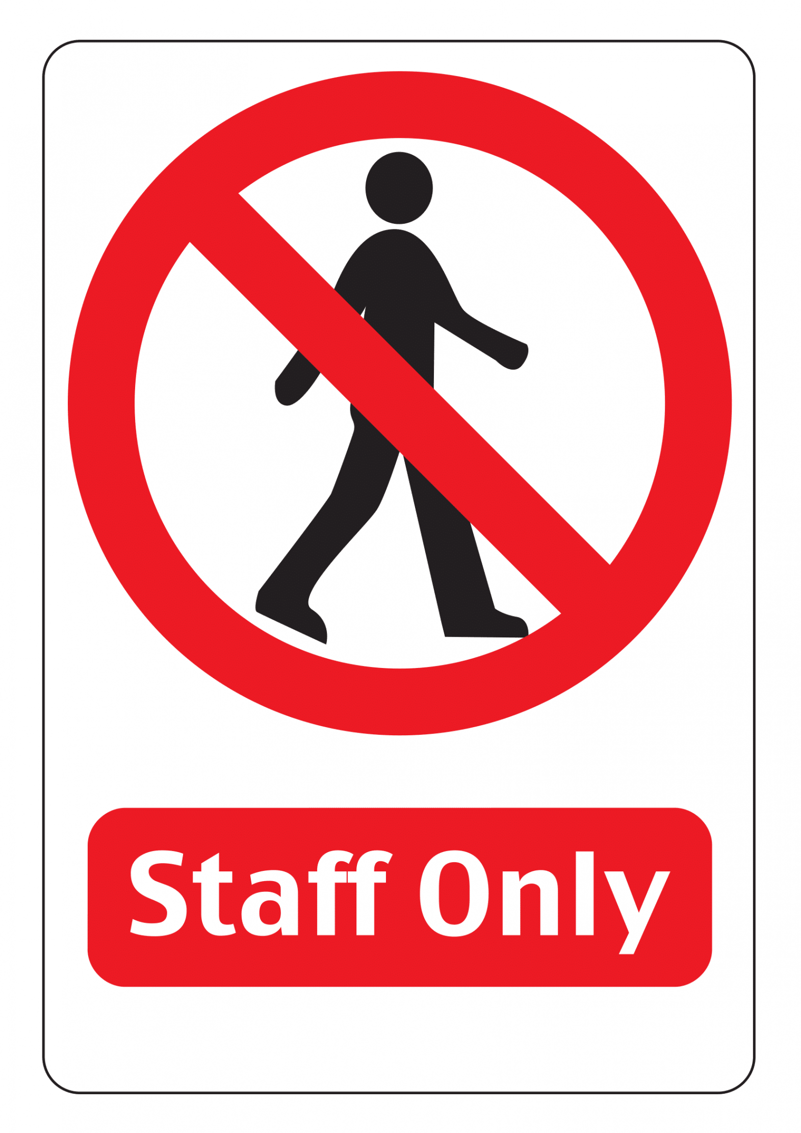 Staff Only Signs  Poster Template