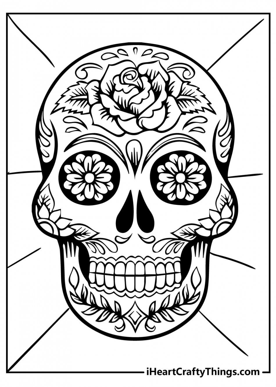 Sugar Skull Coloring Pages (% Free Printables)