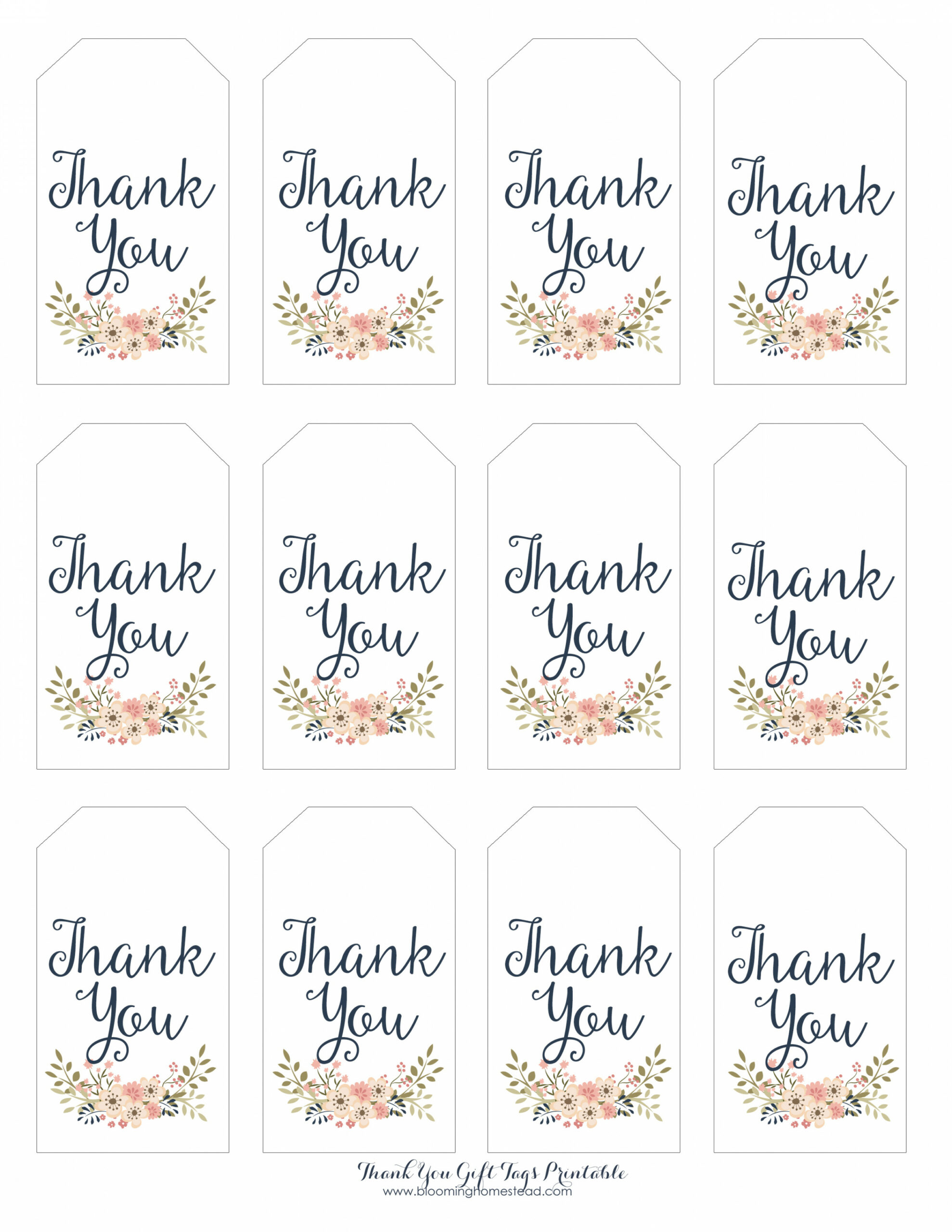 Thank You Gift Tags - Blooming Homestead