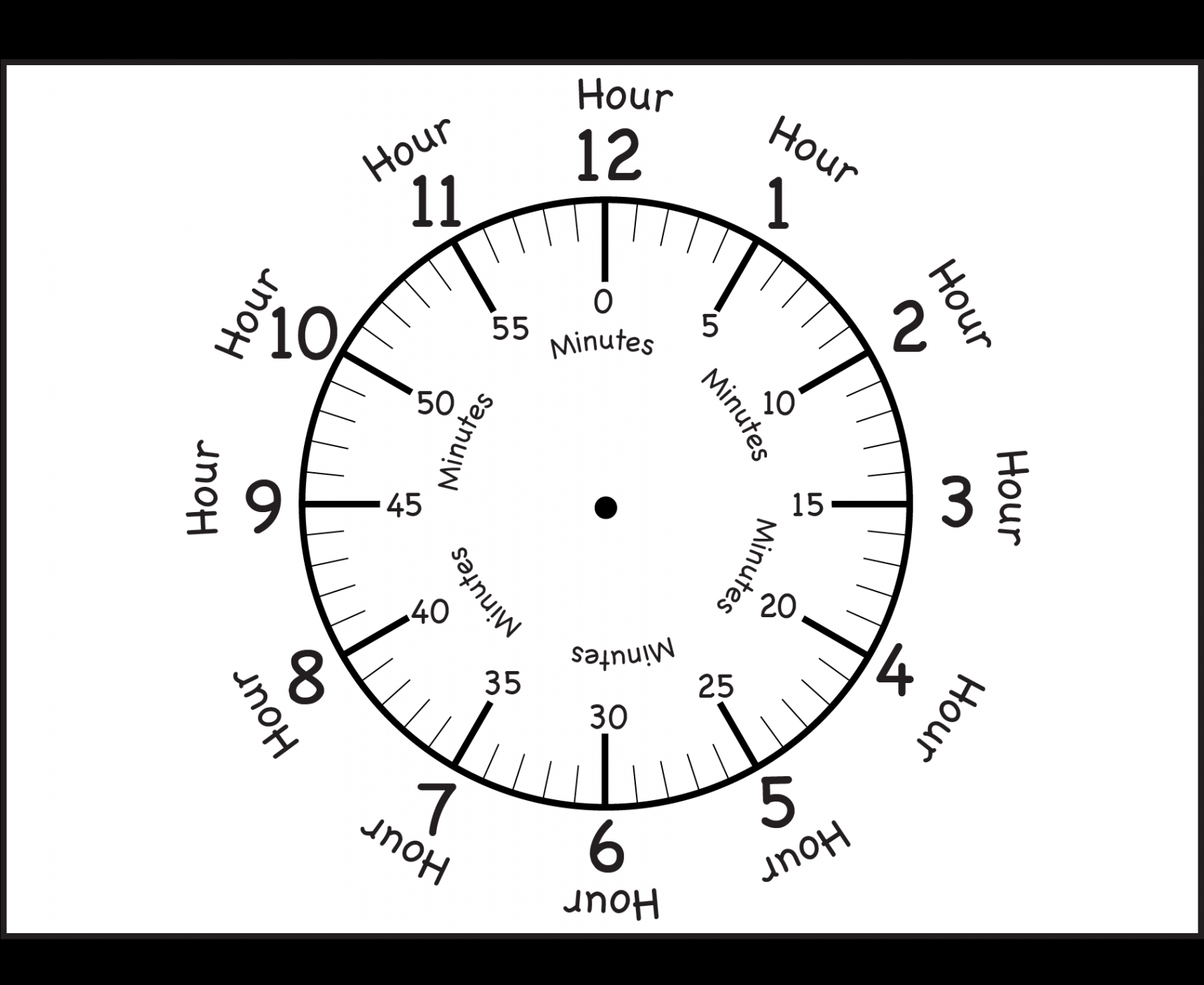 Time – Printable Clock Face –  Worksheets  Time worksheets