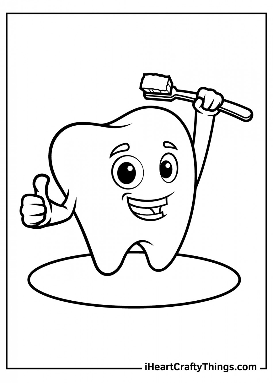 Tooth Coloring Pages (% Free Printables)