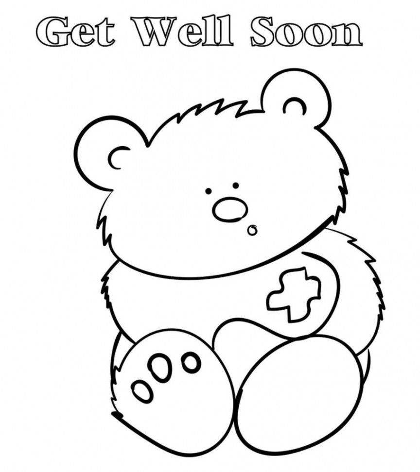 Top  Free Printable Get Well Soon Coloring Pages Online