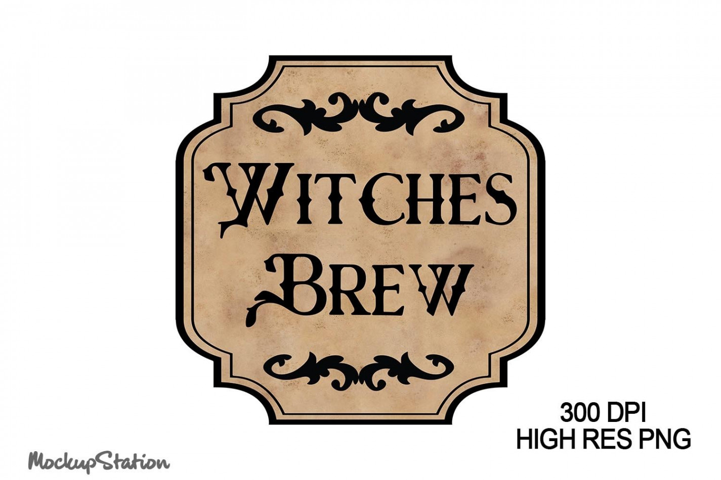 Witches Brew Label Sublimation Design PNG  Halloween Label