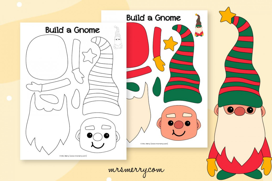 A Free Christmas Gnome Printable Template  Mrs