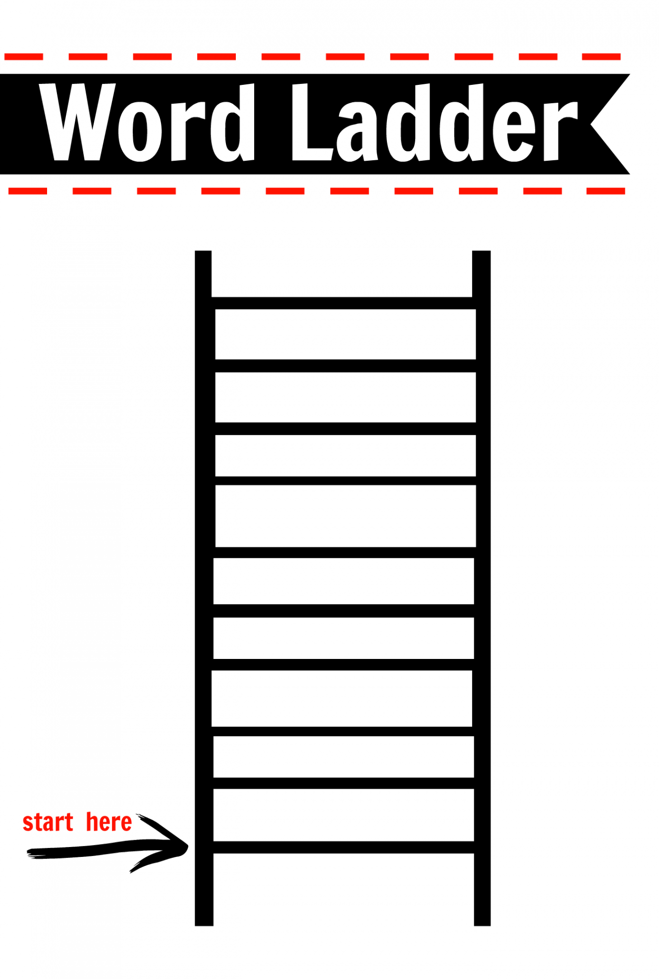 After School Activity - Word Ladders Printable  Free  - No Time