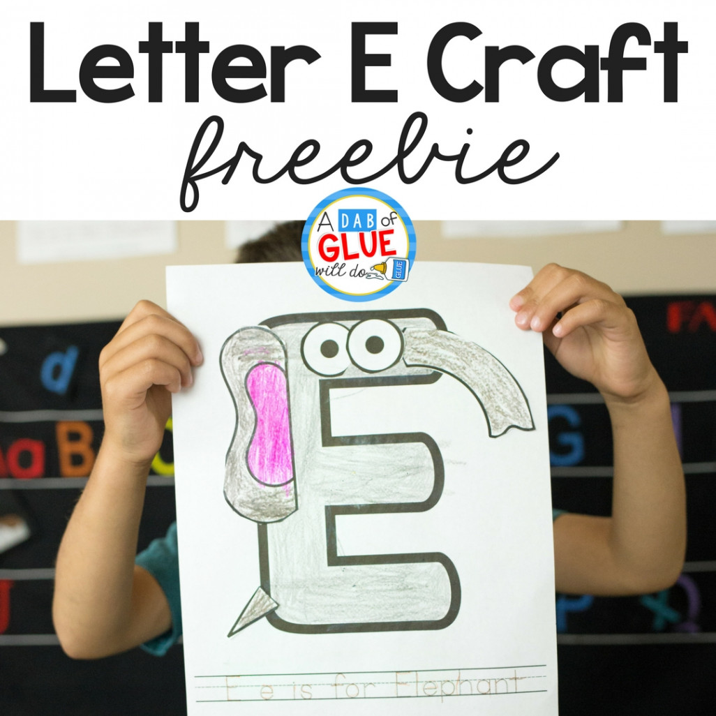 Animal Alphabet E is for Elephant Craft -