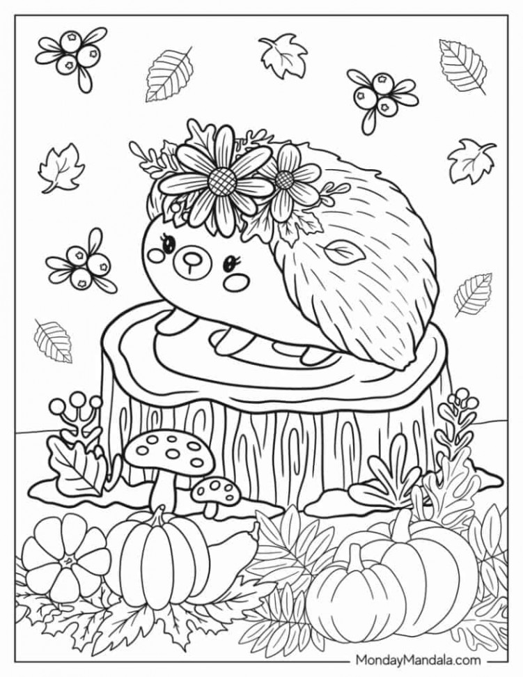 Autumn & Fall Coloring Pages (Free PDF Printables)