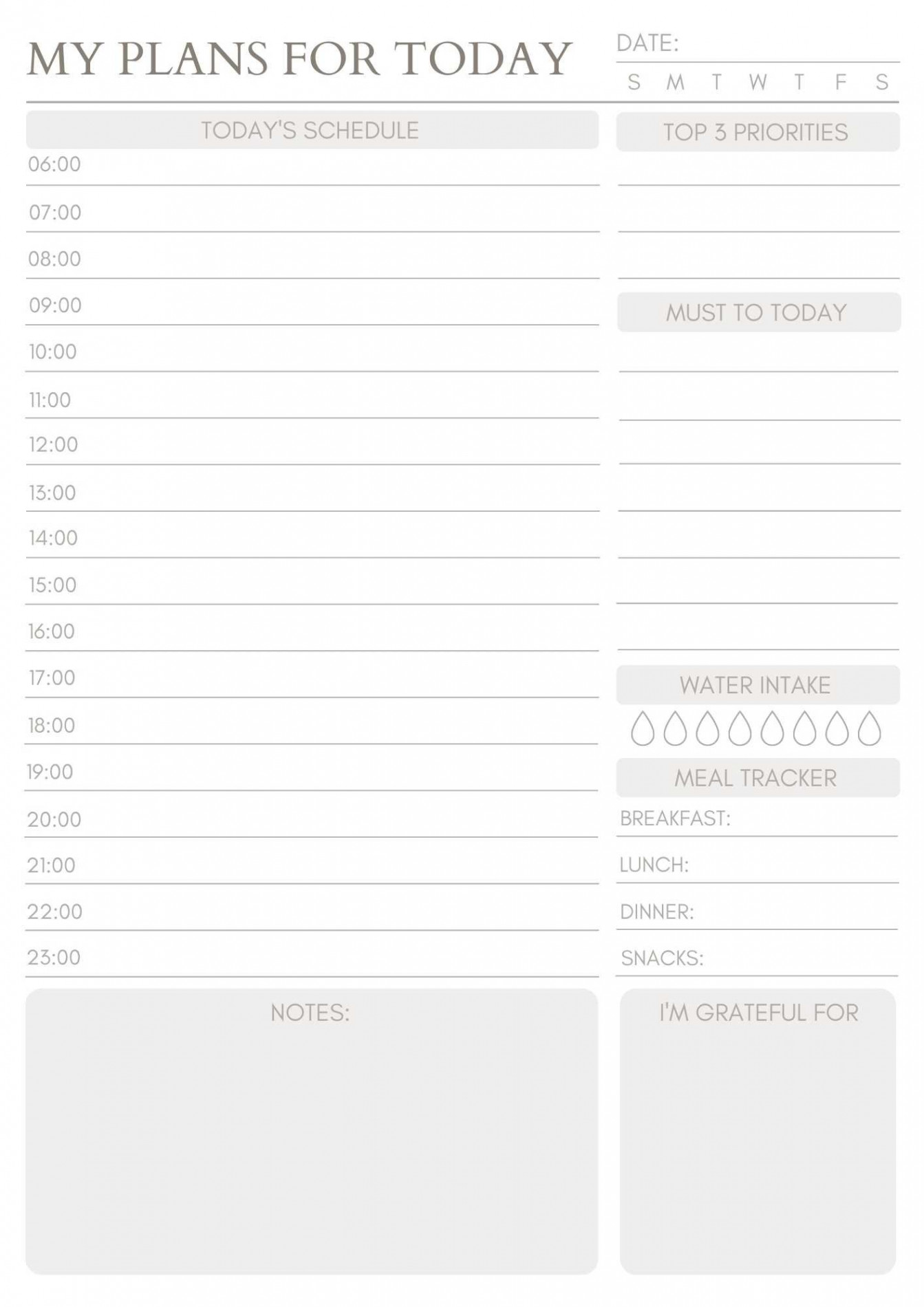 Best Daily Calendars by the Hour (FREE Printable Templates