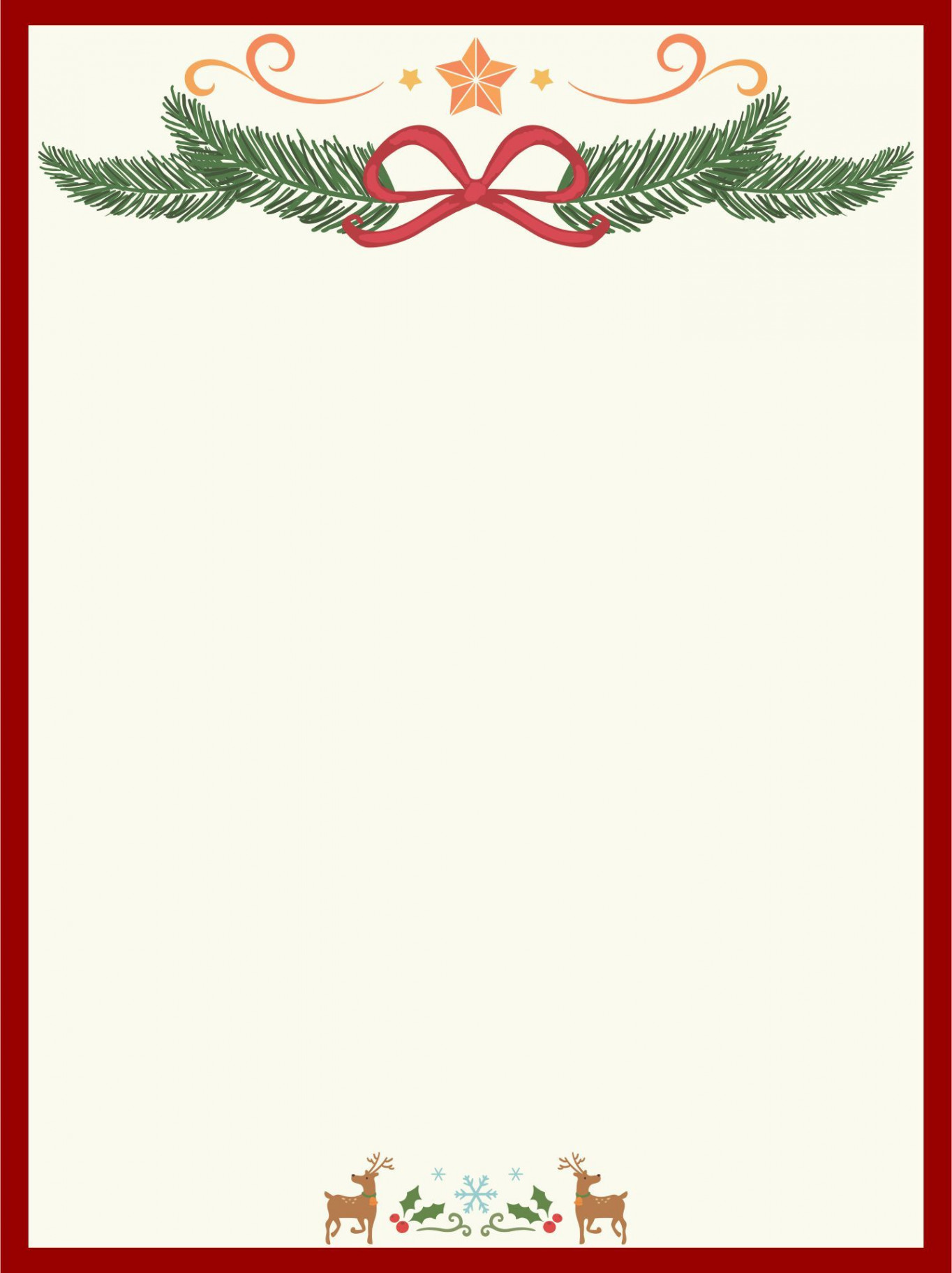 Best Free Printable Christmas Stationary Borders for Free at