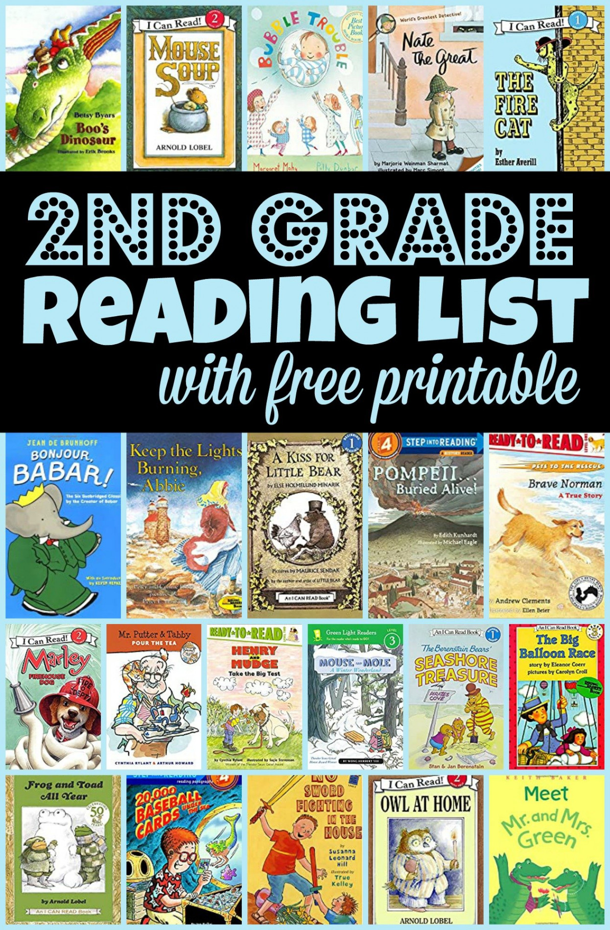 📚 BEST nd Grade Reading Books List (free printable)