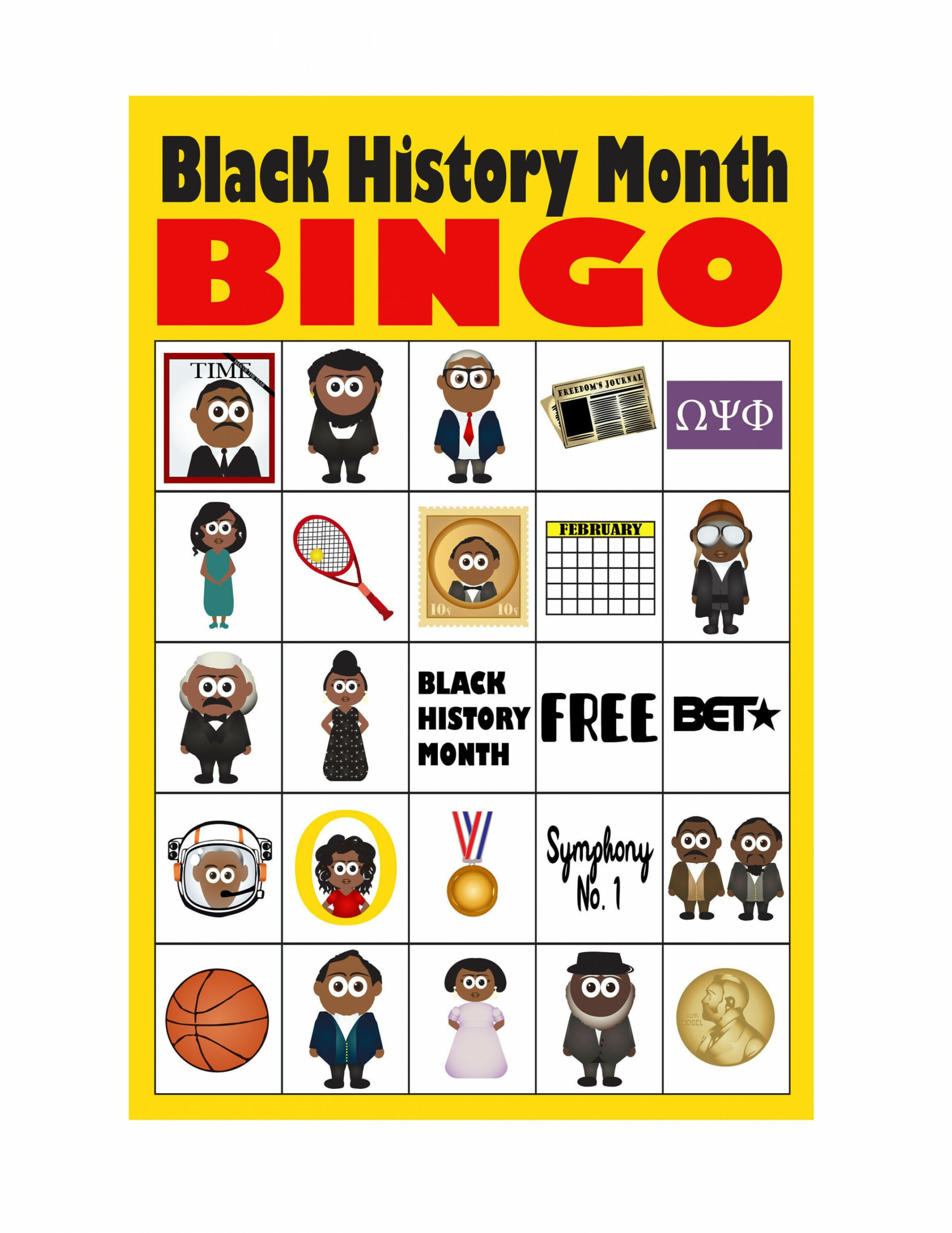 Black History Month Bingo  Cards - Etsy Australia