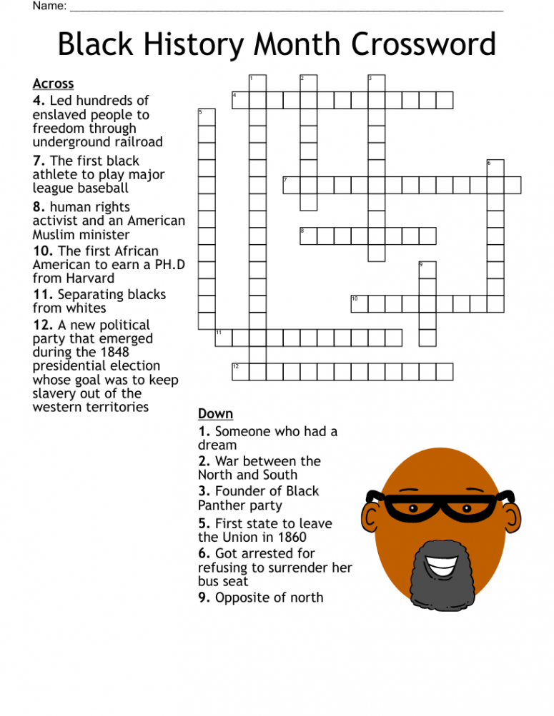 Black History Month Crossword - WordMint