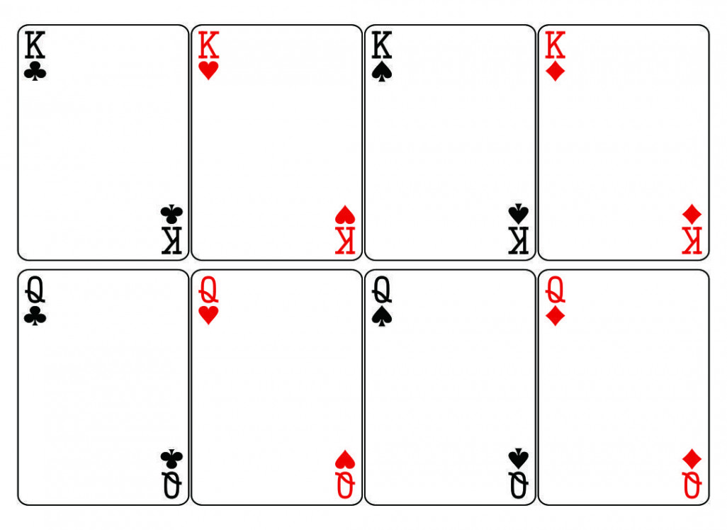 Blank Playing Card Template  Printable playing cards, Blank