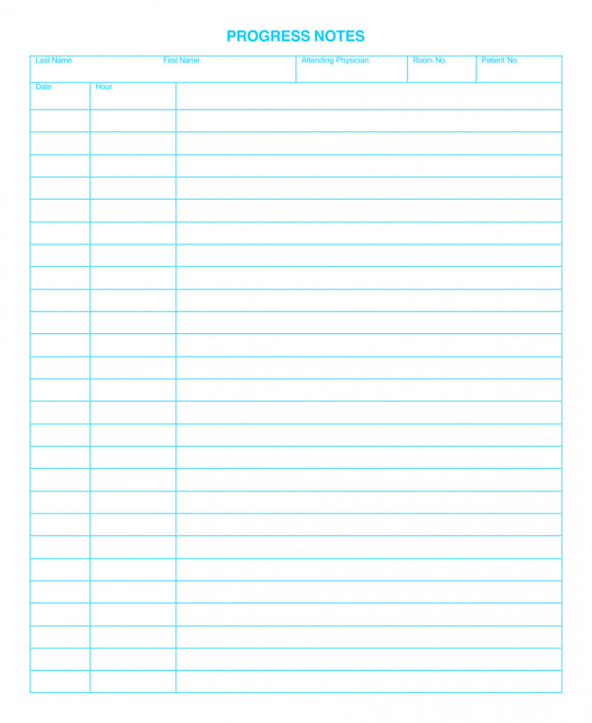 Blank Progress Notes Template  Notes template, Soap note