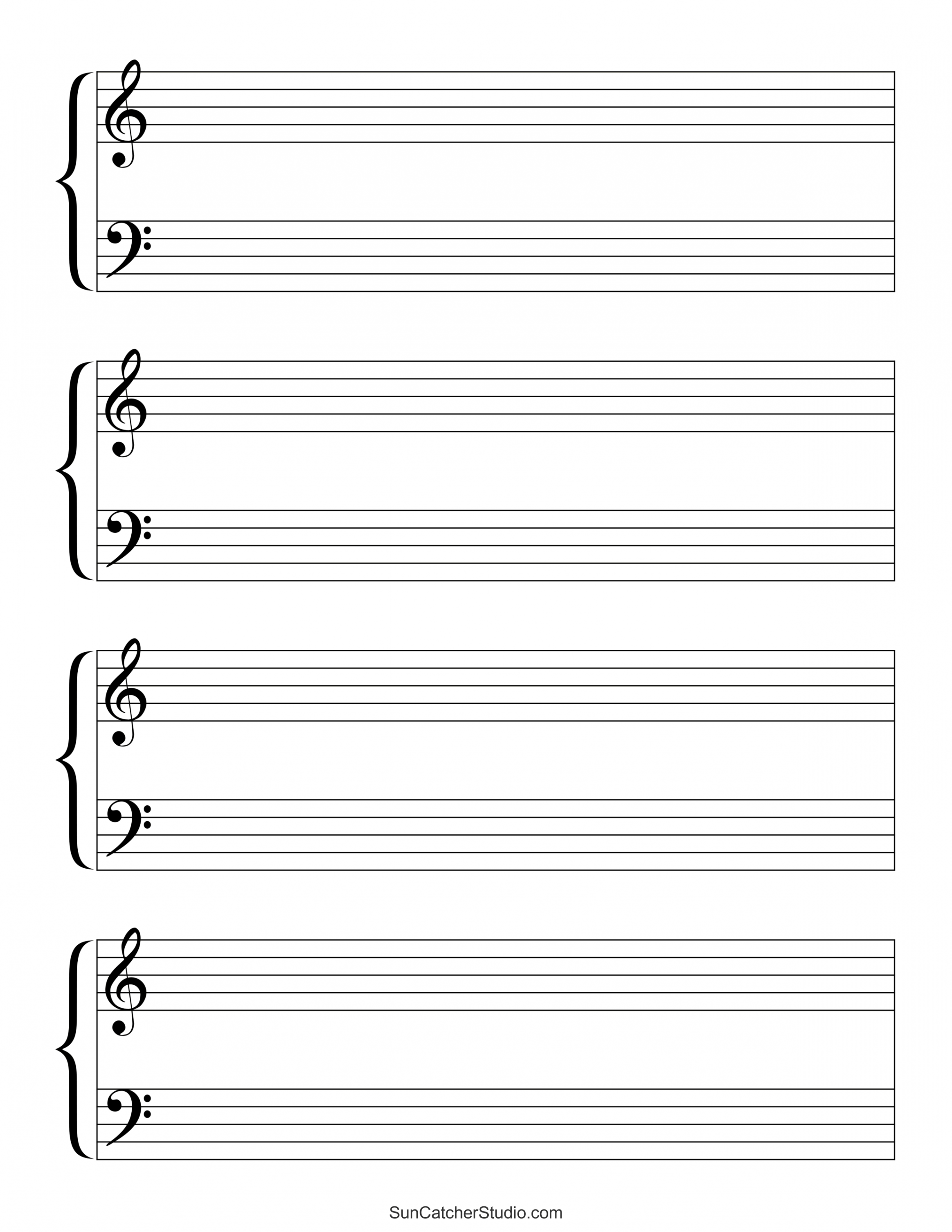 Blank Sheet Music (Free Printable Staff Paper) – DIY Projects