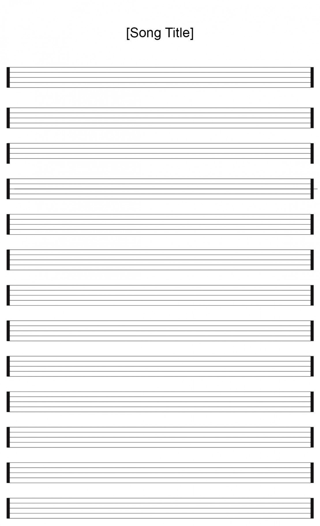 Blank Sheet Music Paper Pdf  Blank sheet music, Sheet music