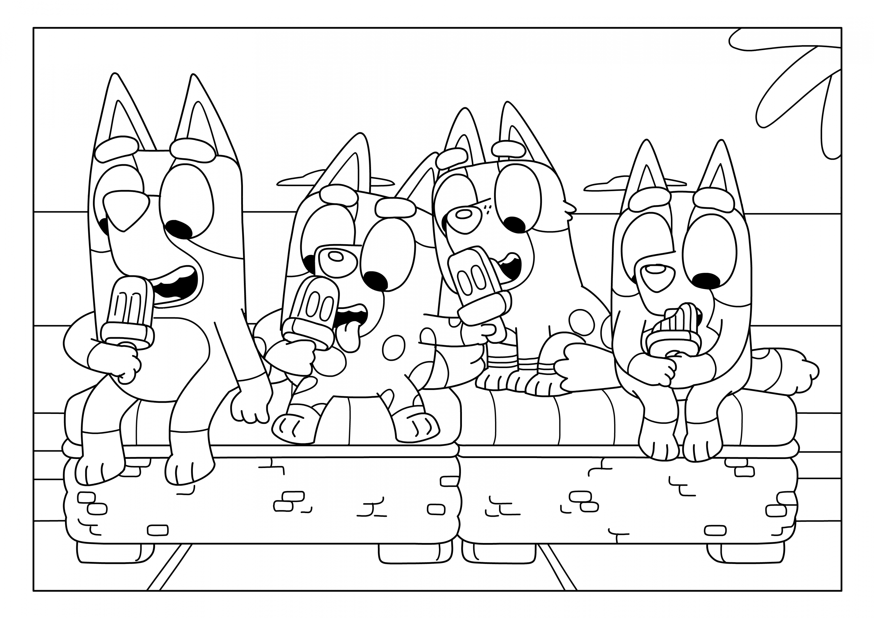 Bluey friends colouring sheets - Bluey Official Website