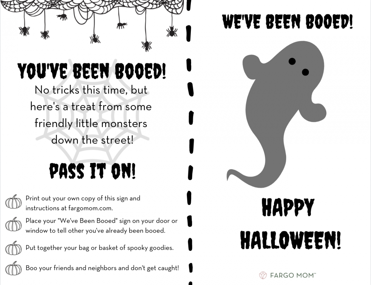 Boo" Your Neighbors for Some Halloween Fun! PRINTABLE!