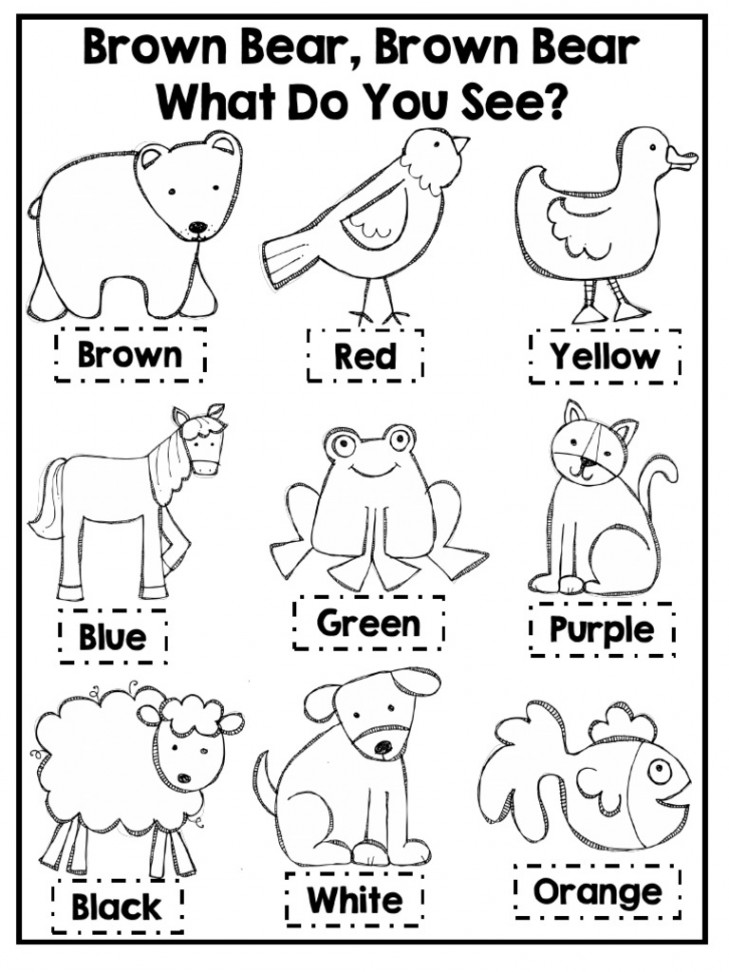 Brown Bear Brown Bear Coloring Activity  PDF  Brown  Art Materials