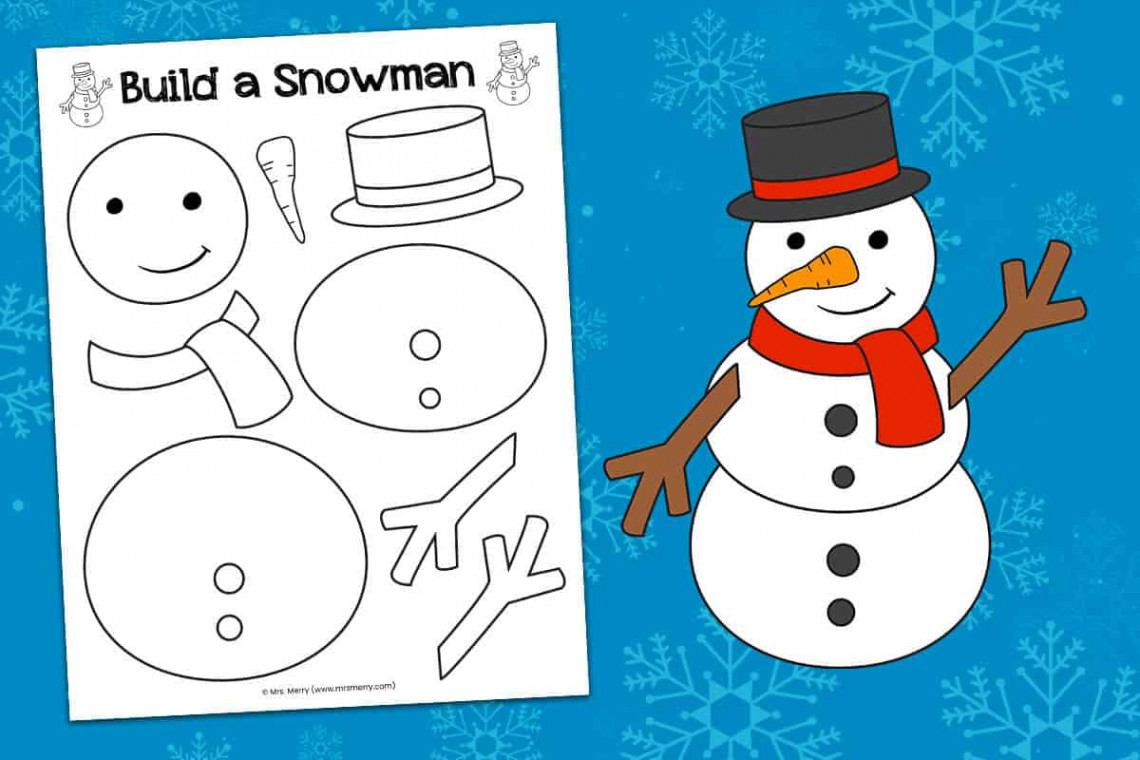 Build a Snowman Free Printable Activity  Mrs