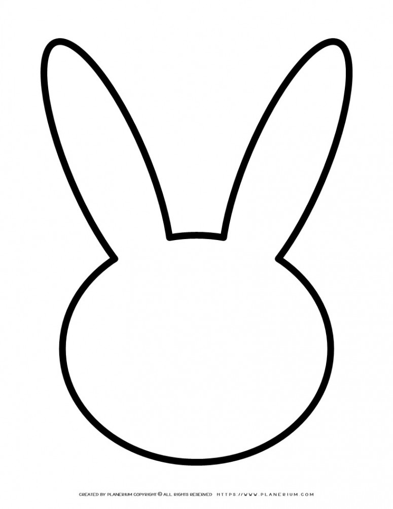 Bunny Face Outline Template - Crafty Fun Awaits!